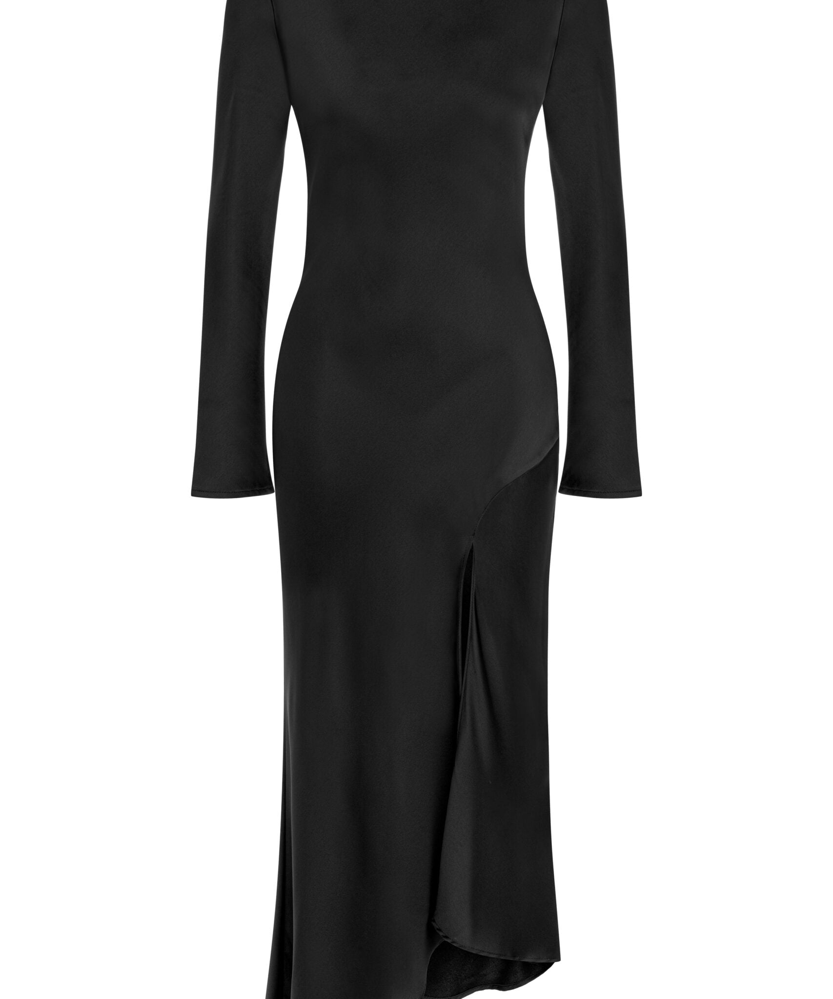 Emily Dress kayık yaka saten elbise — 4. görsel