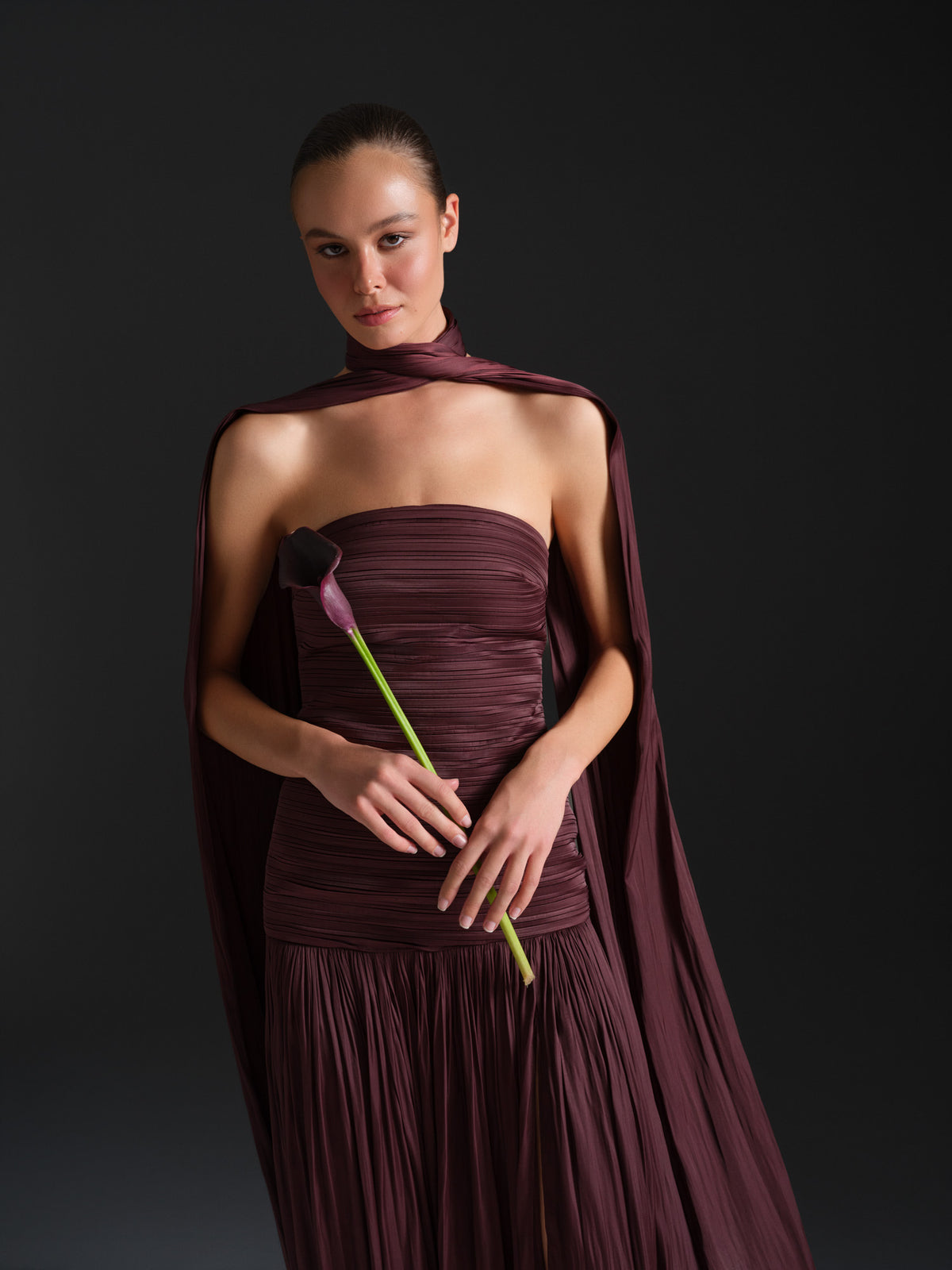 Valerie Night Dress şal detaylı elbise — 10. görsel